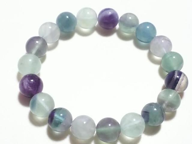 天然石★フローライト 10mm ブレス < 女性アクセサリー/時計 天然石★フローライト 10mm ブレス < 女性アクセサリー/時計の