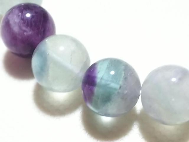 天然石★フローライト 10mm ブレス < 女性アクセサリー/時計 天然石★フローライト 10mm ブレス < 女性アクセサリー/時計の