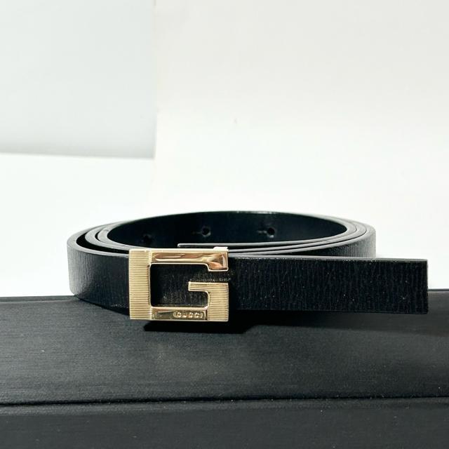 GUCCI �O�b�` �x���g ���U�[ �u���b�N 037�E1669 �x���g S�T�C�Y �� �u�����h�� 