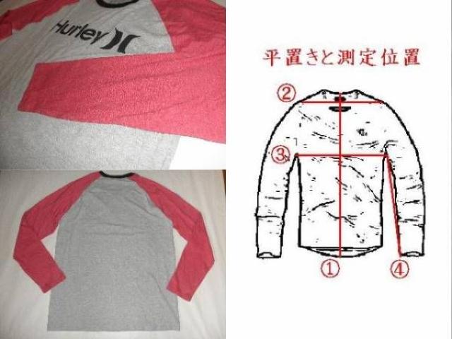 USA製 サーフ系【Hurley】ソフト素材 ラグランロンT US XL 灰赤 < ブランド  USA製 サーフ系【Hurley】ソフト素材 ラグランロンT US XL 灰赤 < ブランドの