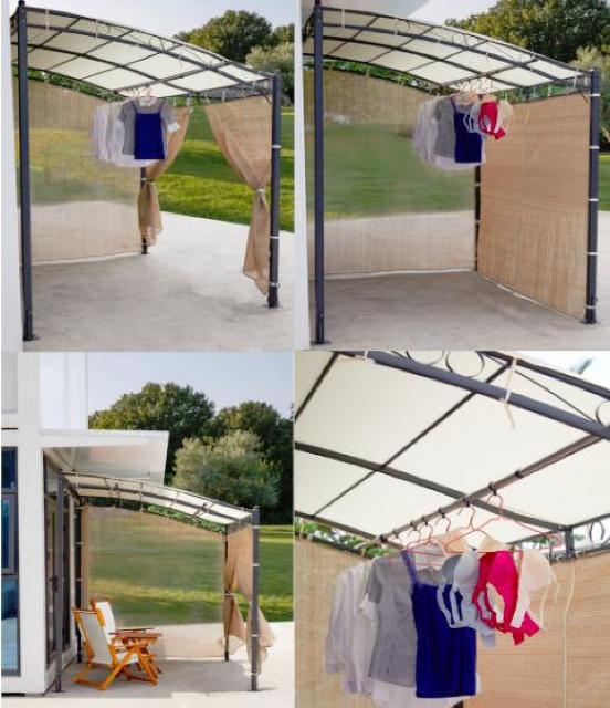 ガゼボ 洗濯竿 横 サンシェード 付き 温室 パーゴラ 組み立て式 ウッドデッキ オーニング < ペット/手芸/園芸 ガゼボ 洗濯竿 横 サンシェード 付き 温室 パーゴラ 組み立て式 ウッドデッキ オーニング < ペット/手芸/園芸の