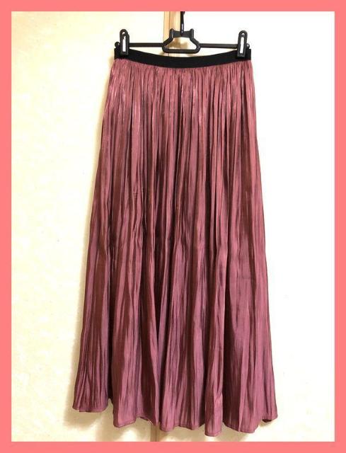 ☆VISビス☆超美品☆上品楊柳サテンプリーツフレアロングスカート☆ < ブランド  ☆VISビス☆超美品☆上品楊柳サテンプリーツフレアロングスカート☆ < ブランドの