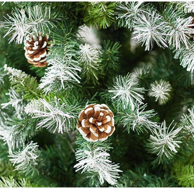 スノーエフェクト人工クリスマスツリー、松ぼっくり付き (180cm(6フィート) < インテリア/ライフ  スノーエフェクト人工クリスマスツリー、松ぼっくり付き (180cm(6フィート) < インテリア/ライフの