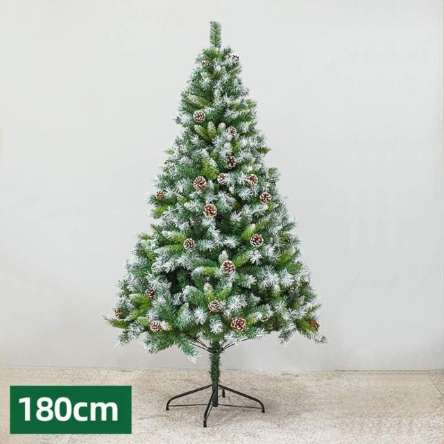 スノーエフェクト人工クリスマスツリー、松ぼっくり付き (180cm(6フィート) < インテリア/ライフ  スノーエフェクト人工クリスマスツリー、松ぼっくり付き (180cm(6フィート) < インテリア/ライフの