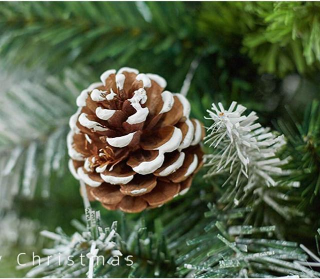 スノーエフェクト人工クリスマスツリー、松ぼっくり付き (180cm(6フィート) < インテリア/ライフ  スノーエフェクト人工クリスマスツリー、松ぼっくり付き (180cm(6フィート) < インテリア/ライフの