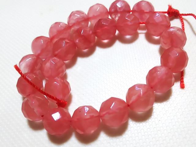 天然石★チェリークォーツ 8mm64面カット 半連 < 女性アクセサリー/時計 天然石★チェリークォーツ 8mm64面カット 半連 < 女性アクセサリー/時計の