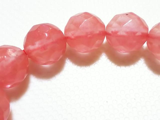 天然石★チェリークォーツ 8mm64面カット 半連 < 女性アクセサリー/時計 天然石★チェリークォーツ 8mm64面カット 半連 < 女性アクセサリー/時計の