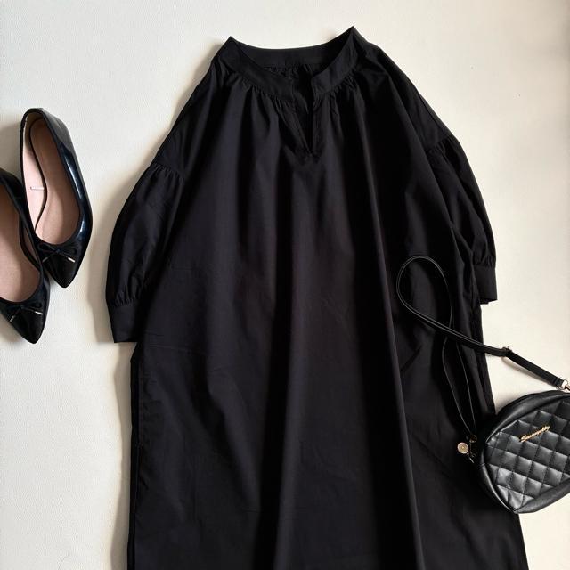 ◆美品◆デッサン◆大きいサイズ感◆パフスリーブロングワンピース◆黒◆ゆったり◆ < 女性ファッション ◆美品◆デッサン◆大きいサイズ感◆パフスリーブロングワンピース◆黒◆ゆったり◆ < 女性ファッションの