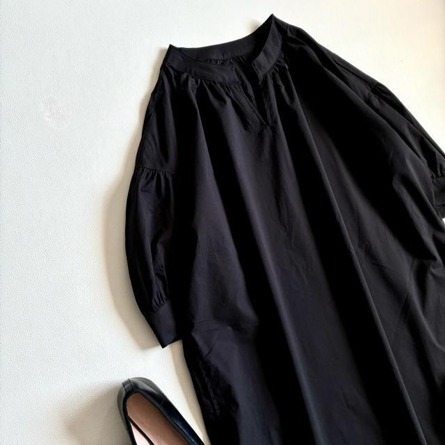 ◆美品◆デッサン◆大きいサイズ感◆パフスリーブロングワンピース◆黒◆ゆったり◆ < 女性ファッション ◆美品◆デッサン◆大きいサイズ感◆パフスリーブロングワンピース◆黒◆ゆったり◆ < 女性ファッションの