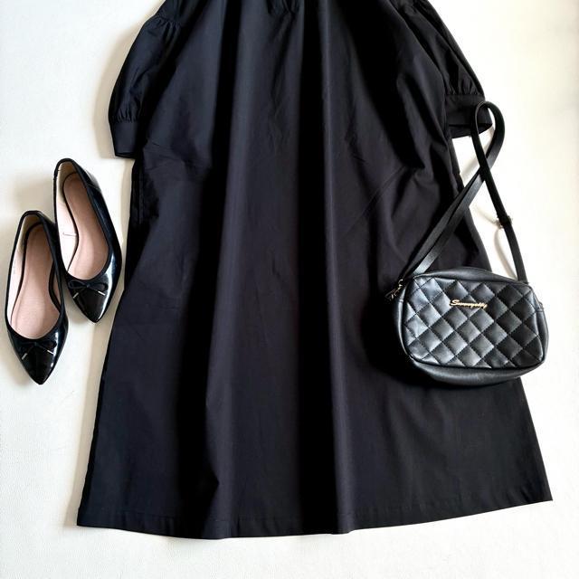 ◆美品◆デッサン◆大きいサイズ感◆パフスリーブロングワンピース◆黒◆ゆったり◆ < 女性ファッション ◆美品◆デッサン◆大きいサイズ感◆パフスリーブロングワンピース◆黒◆ゆったり◆ < 女性ファッションの