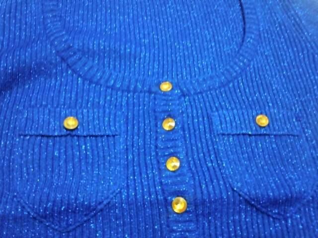 ブルー&ラメ入りセーター(^^ )Mサイズ★新品 < 女性ファッション  ブルー&ラメ入りセーター(^^ )Mサイズ★新品 < 女性ファッションの
