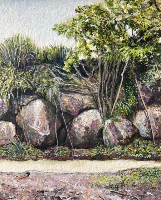 絵画 水彩画 ガッシュ・透明水彩『石垣』新品・真作保証 原画 < ホビー 絵画 水彩画 ガッシュ・透明水彩『石垣』新品・真作保証 原画 < ホビーの