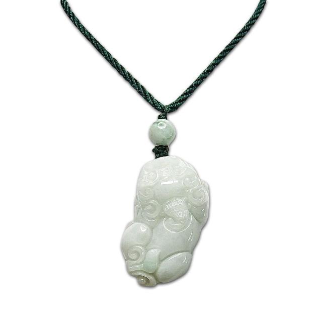 明るい天然石ひすい本翡翠ヒキュウ彫り品ネックレス雄雌ランダム御守り蓄財運 < 男性アクセサリー/時計  明るい天然石ひすい本翡翠ヒキュウ彫り品ネックレス雄雌ランダム御守り蓄財運  < 男性アクセサリー/時計の
