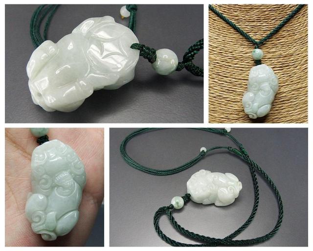 明るい天然石ひすい本翡翠ヒキュウ彫り品ネックレス雄雌ランダム御守り蓄財運 < 男性アクセサリー/時計  明るい天然石ひすい本翡翠ヒキュウ彫り品ネックレス雄雌ランダム御守り蓄財運 < 男性アクセサリー/時計の