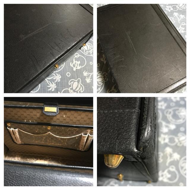 スーパーレア オールドグッチ パイロットケース トランク ブラックレザー < ブランド スーパーレア オールドグッチ パイロットケース トランク ブラックレザー < ブランドの