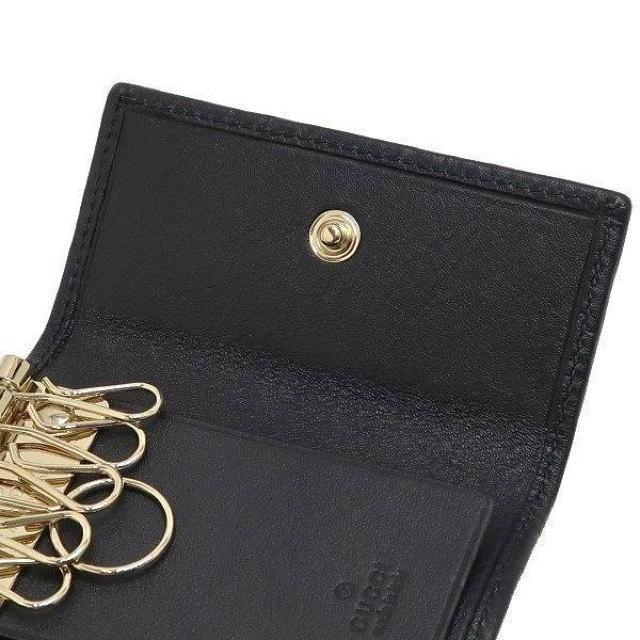 ◆ 本物 美品 ◆ GUCCI グッチ 6連キーケース レザー ブラック 黒 グッチシマ GG キーケース 箱 人気 138093 < ブランド ◆ 本物 美品 ◆ GUCCI グッチ 6連キーケース レザー ブラック 黒 グッチシマ GG キーケース 箱 人気 138093 < ブランドの