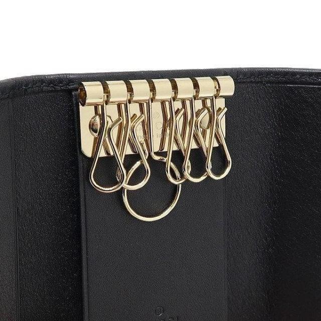 ◆ 本物 美品 ◆ GUCCI グッチ 6連キーケース レザー ブラック 黒 グッチシマ GG キーケース 箱 人気 138093 < ブランド ◆ 本物 美品 ◆ GUCCI グッチ 6連キーケース レザー ブラック 黒 グッチシマ GG キーケース 箱 人気 138093 < ブランドの