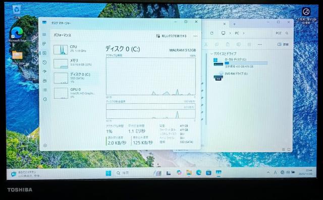 TOSHIBA dynabook Corei7 16GB SSD512GB WebJ DVD Office2024  PC{/Ӌ@ 