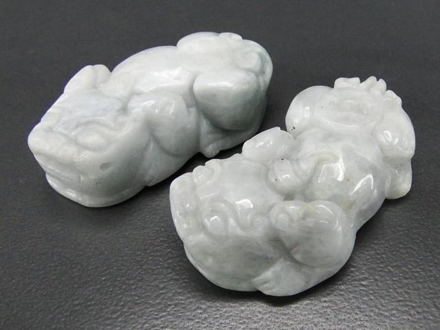 AA天然石ひすい本翡翠ジェダイト金銭ヒキュウ大型貔貅ペア置物風水物 < インテリア/ライフ AA天然石ひすい本翡翠ジェダイト金銭ヒキュウ大型貔貅ペア置物風水物 < インテリア/ライフの