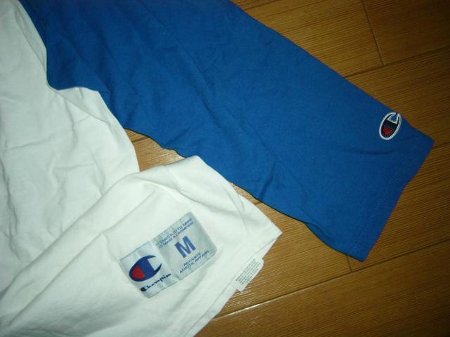 M&Mエムアンドエム7分丈ロンTシャツM白青チャンピオンChampion < 男性ファッション M&Mエムアンドエム7分丈ロンTシャツM白青チャンピオンChampion < 男性ファッションの