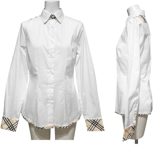 新品Gaia Boldettiイタリア製チェック柄シャツブラウス白#40#4 < 女性ファッション 新品Gaia Boldettiイタリア製チェック柄シャツブラウス白#40#4 < 女性ファッションの