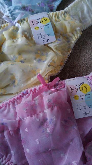 5Lサイズ3枚組ブランド品Fairyフェミニンなツルツル素材シフォン使いTバックショーツ! < 女性ファッション  5Lサイズ3枚組ブランド品Fairyフェミニンなツルツル素材シフォン使いTバックショーツ! < 女性ファッションの