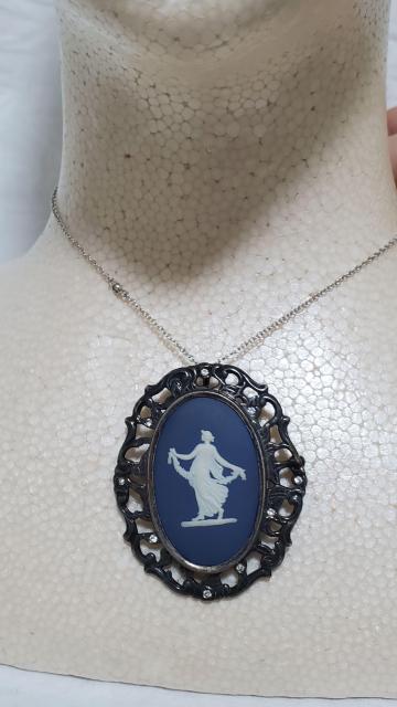 正規 ウェッジウッド ジャスパー 女神 マリアモチーフL ブローチ 青 白 SV 2WAYネックレス ペンダントトップ クラシック < ホビー 正規 ウェッジウッド ジャスパー 女神 マリアモチーフL ブローチ 青 白 SV 2WAYネックレス ペンダントトップ クラシック < ホビーの
