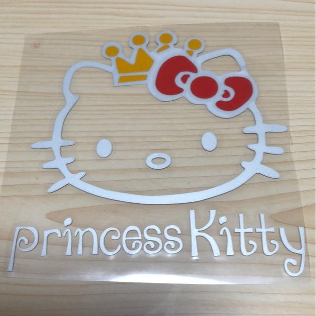 新品未使用★プリンセス キティ車用品★ステッカー★縦12cm×横12cm < インテリア/ライフ  新品未使用★プリンセス キティ車用品★ステッカー★縦12cm×横12cm  < インテリア/ライフの