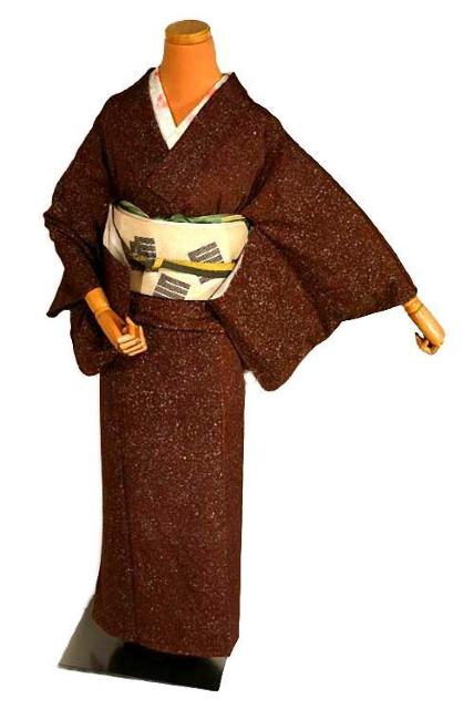 【最高級】美品 紬 たたき染め 小紋 身丈157.5cm 裄丈62.5cm T3377 < 女性ファッション  【最高級】美品 紬 たたき染め 小紋 身丈157.5cm 裄丈62.5cm T3377  < 女性ファッションの