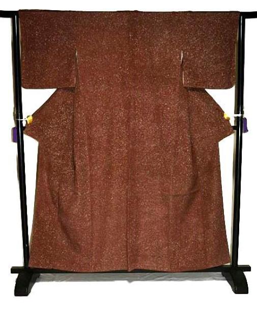 【最高級】美品 紬 たたき染め 小紋 身丈157.5cm 裄丈62.5cm T3377 < 女性ファッション  【最高級】美品 紬 たたき染め 小紋 身丈157.5cm 裄丈62.5cm T3377 < 女性ファッションの