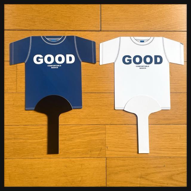 非売品 Good On グッドオン レア クルーネック Tシャツ型 団扇 2色セット < 男性ファッション  非売品 Good On グッドオン レア クルーネック Tシャツ型 団扇 2色セット < 男性ファッションの