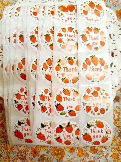 お裾分け☆いちごのThank Youシール5セット☆ < インテリア/ライフ  お裾分け☆いちごのThank Youシール5セット☆  < インテリア/ライフの