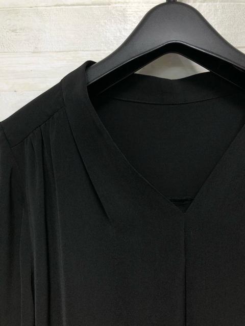 新品☆Lトールサイズ♪きれい黒Vネックブラウス♪法事・喪服にも☆Q394 < 女性ファッション 新品☆Lトールサイズ♪きれい黒Vネックブラウス♪法事・喪服にも☆Q394 < 女性ファッションの