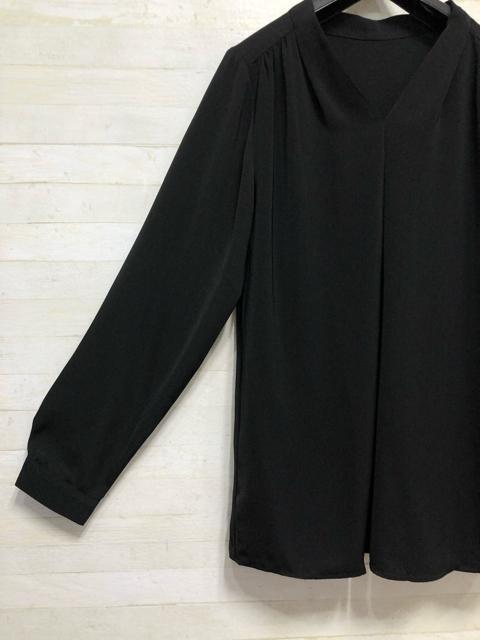 新品☆Lトールサイズ♪きれい黒Vネックブラウス♪法事・喪服にも☆Q394 < 女性ファッション 新品☆Lトールサイズ♪きれい黒Vネックブラウス♪法事・喪服にも☆Q394 < 女性ファッションの