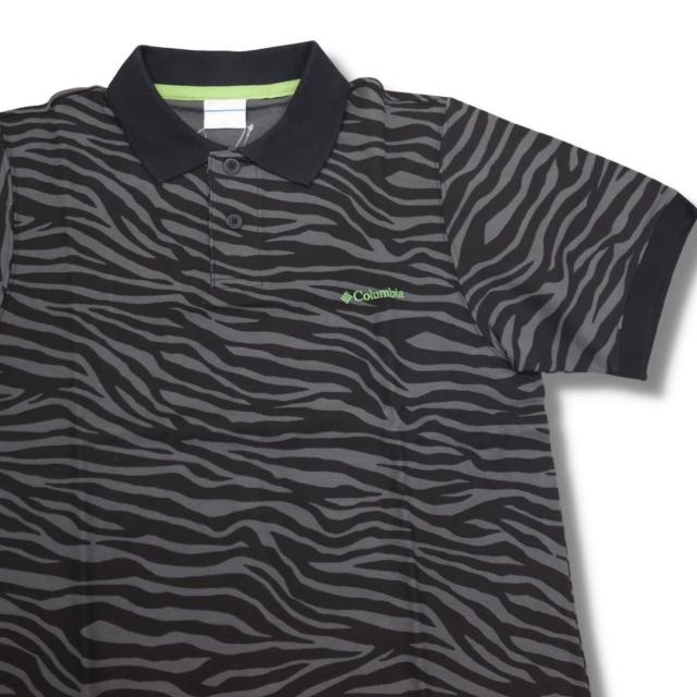 即買☆コロンビア ゼブラカモ 半袖ポロ ピケ織り BLK/Sサイズ ドライ 吸湿 迷彩 ポロシャツ ブラック 黒 < ブランド 即買☆コロンビア ゼブラカモ 半袖ポロ ピケ織り BLK/Sサイズ ドライ 吸湿 迷彩 ポロシャツ ブラック 黒 < ブランドの
