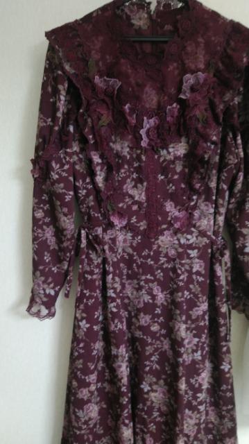 薔薇レース肩フリル花柄ドール赤ロングOP◆クラロリ/ロリィタ◆セット割 < 女性ファッション 薔薇レース肩フリル花柄ドール赤ロングOP◆クラロリ/ロリィタ◆セット割 < 女性ファッションの