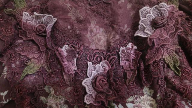 薔薇レース肩フリル花柄ドール赤ロングOP◆クラロリ/ロリィタ◆セット割 < 女性ファッション 薔薇レース肩フリル花柄ドール赤ロングOP◆クラロリ/ロリィタ◆セット割 < 女性ファッションの