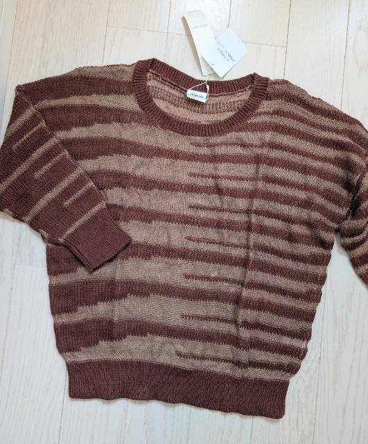 M★Vingtrois★やぶれ柄ニットプルオーバー★麻綿サマーセーター★新品 < 女性ファッション M★Vingtrois★やぶれ柄ニットプルオーバー★麻綿サマーセーター★新品 < 女性ファッションの