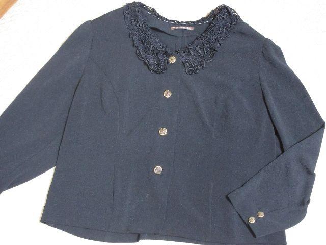 フラワーモチーフ*ボレロ長袖ジャケット(ブラック) < 女性ファッション  フラワーモチーフ*ボレロ長袖ジャケット(ブラック)  < 女性ファッションの