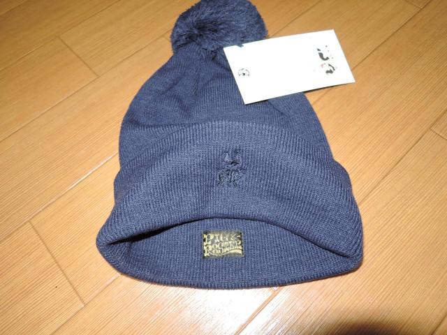 新品PIG&ROOSTERボンボンニットキャップ紺ビーニー < 男性ファッション  新品PIG&ROOSTERボンボンニットキャップ紺ビーニー < 男性ファッションの
