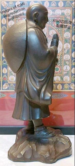 仏像 空海 弘法大師 磐根作 高さ17cm 金属製 御開創大師 仏教美術 < インテリア/ライフ  仏像 空海 弘法大師 磐根作 高さ17cm 金属製 御開創大師 仏教美術 < インテリア/ライフの