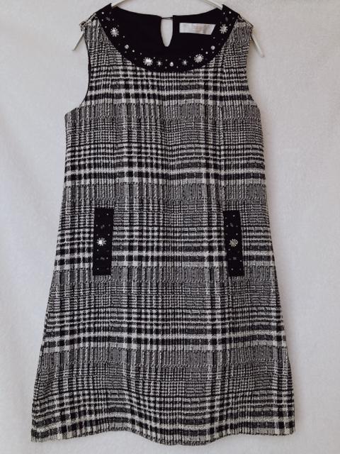 tocoo ツイード ビジュー クリスタル付き ノースリ ワンピース M N2m < 女性ファッション  tocoo ツイード ビジュー クリスタル付き ノースリ ワンピース M N2m  < 女性ファッションの