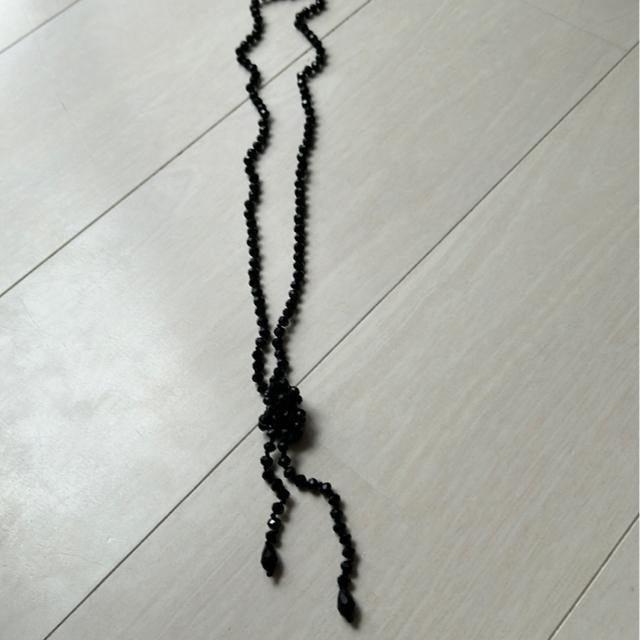 送料無料 黒ロングネックレス < 女性アクセサリー/時計  送料無料 黒ロングネックレス < 女性アクセサリー/時計の