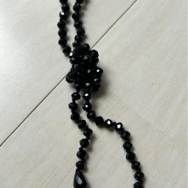 送料無料 黒ロングネックレス < 女性アクセサリー/時計  送料無料 黒ロングネックレス < 女性アクセサリー/時計の