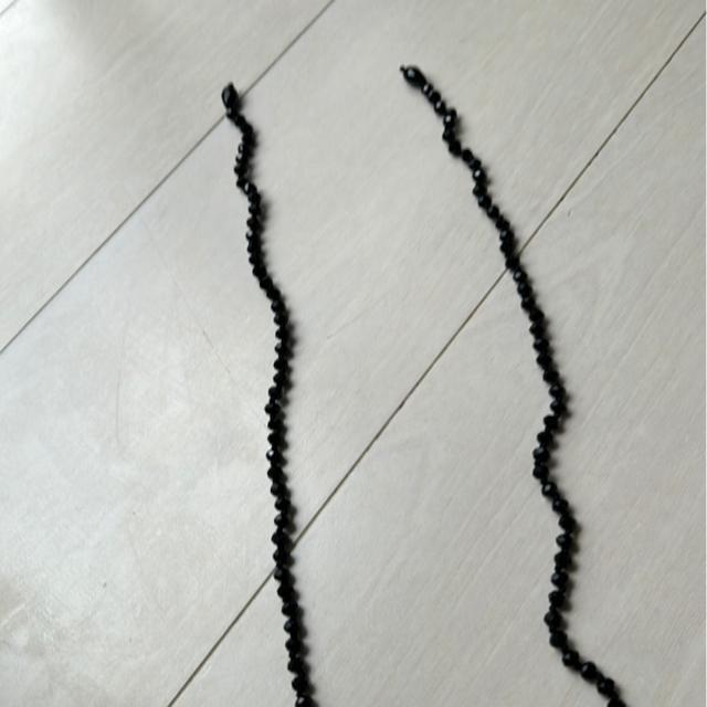 送料無料 黒ロングネックレス < 女性アクセサリー/時計  送料無料 黒ロングネックレス < 女性アクセサリー/時計の