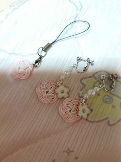 新品、ハンドメイド、水引、イヤリング、梅結び < 女性ファッション  新品、ハンドメイド、水引、イヤリング、梅結び  < 女性ファッションの