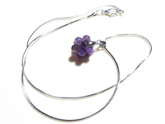 天然石 アメジスト ぶどう ペンダント < 女性アクセサリー/時計 天然石 アメジスト ぶどう ペンダント < 女性アクセサリー/時計の