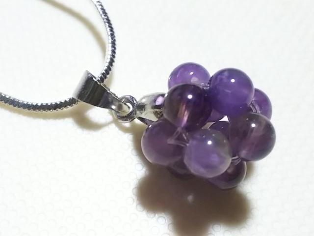 天然石 アメジスト ぶどう ペンダント < 女性アクセサリー/時計 天然石 アメジスト ぶどう ペンダント < 女性アクセサリー/時計の