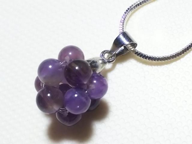 天然石 アメジスト ぶどう ペンダント < 女性アクセサリー/時計 天然石 アメジスト ぶどう ペンダント < 女性アクセサリー/時計の