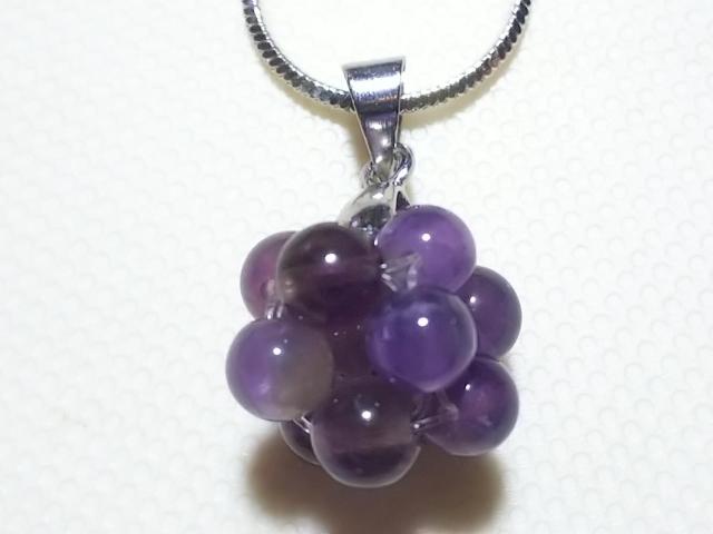 天然石 アメジスト ぶどう ペンダント < 女性アクセサリー/時計 天然石 アメジスト ぶどう ペンダント < 女性アクセサリー/時計の